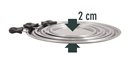 Set 3 coperchi inox per 9 diversi diametri da 14 a 30 cm