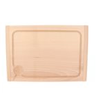 Tagliere alto in legno liscio 40x28x3,8 cm con scolo prodotto in Francia