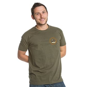 T-shirt kaki Bartavel Nature caccia toppa cinghiale XXL