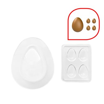 Stampo in cioccolato 1 uovo + 4 piccole uova di Pasqua 6,5x6,5x9 cm