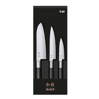 Kit coltelli forgiati giaponesi Wasabi Black KAI prodotto in Giappone